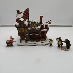 Dept 56 GOLDILOCKS BED & BREAKFAST Lighted Porcelain House, Storybook Village'96